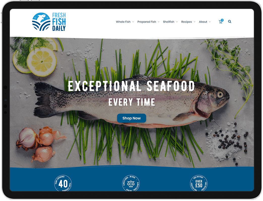 Fresh Fish Daily Branding and site Design